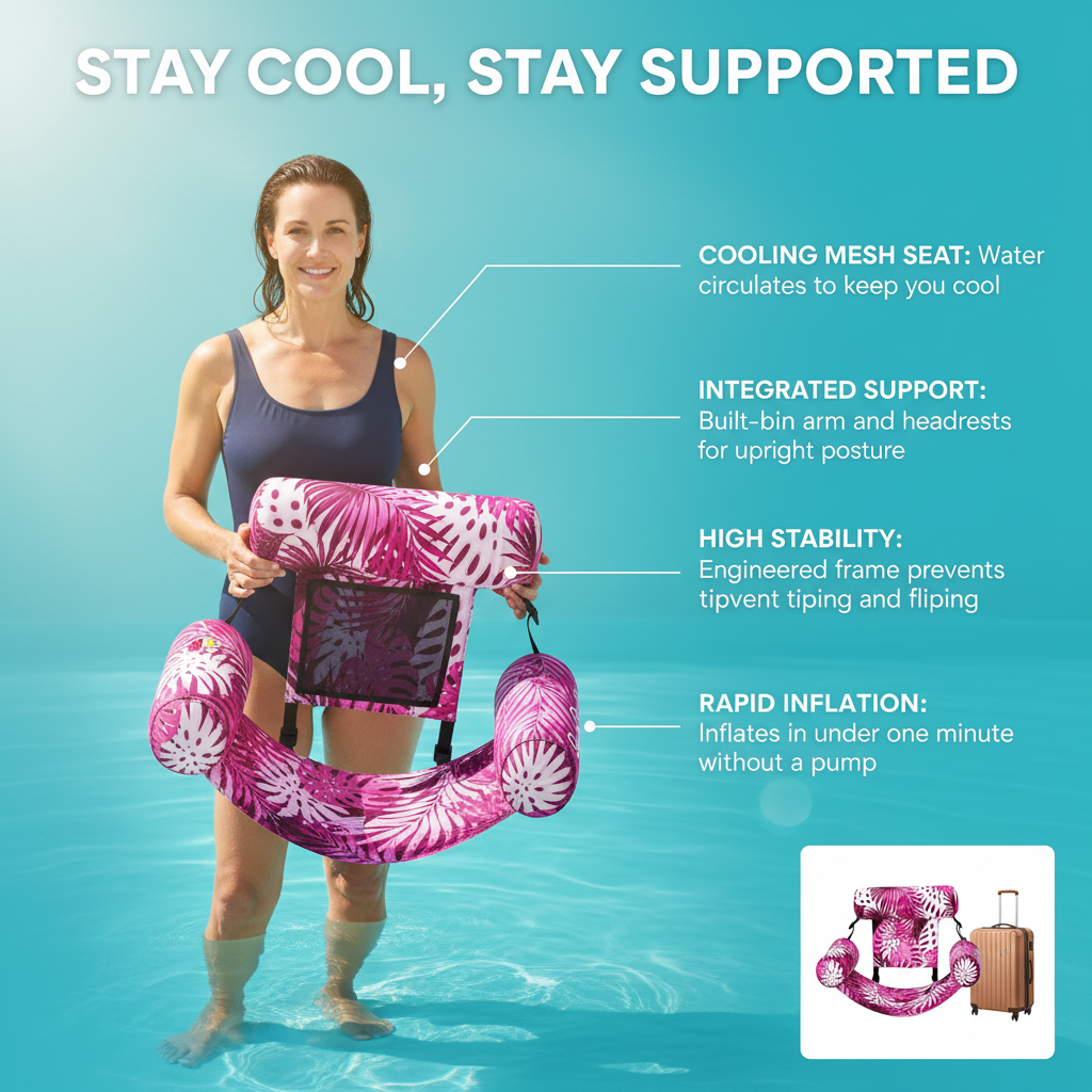 Velora™ Inflatable Pool Lounge Chair