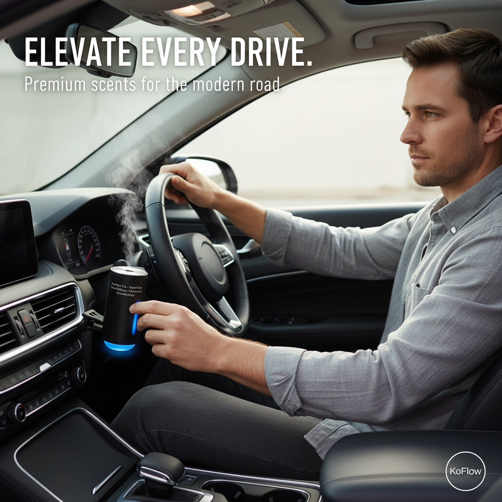 KoFlow Pro – Smart Car Vent Diffuser | Ultrasonic Aromatherapy
