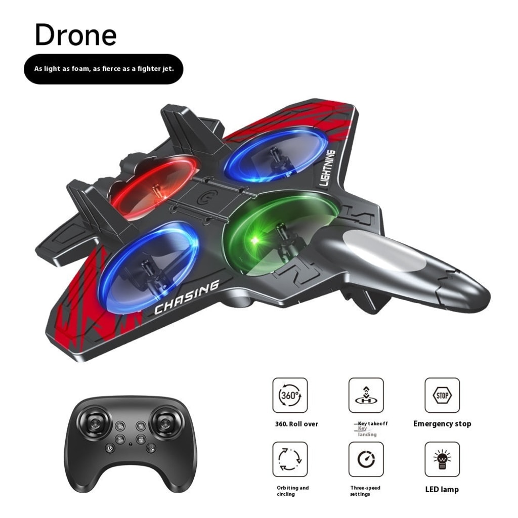 LED Foam Drone for Kids | Remote Control Flying Toy Plane
