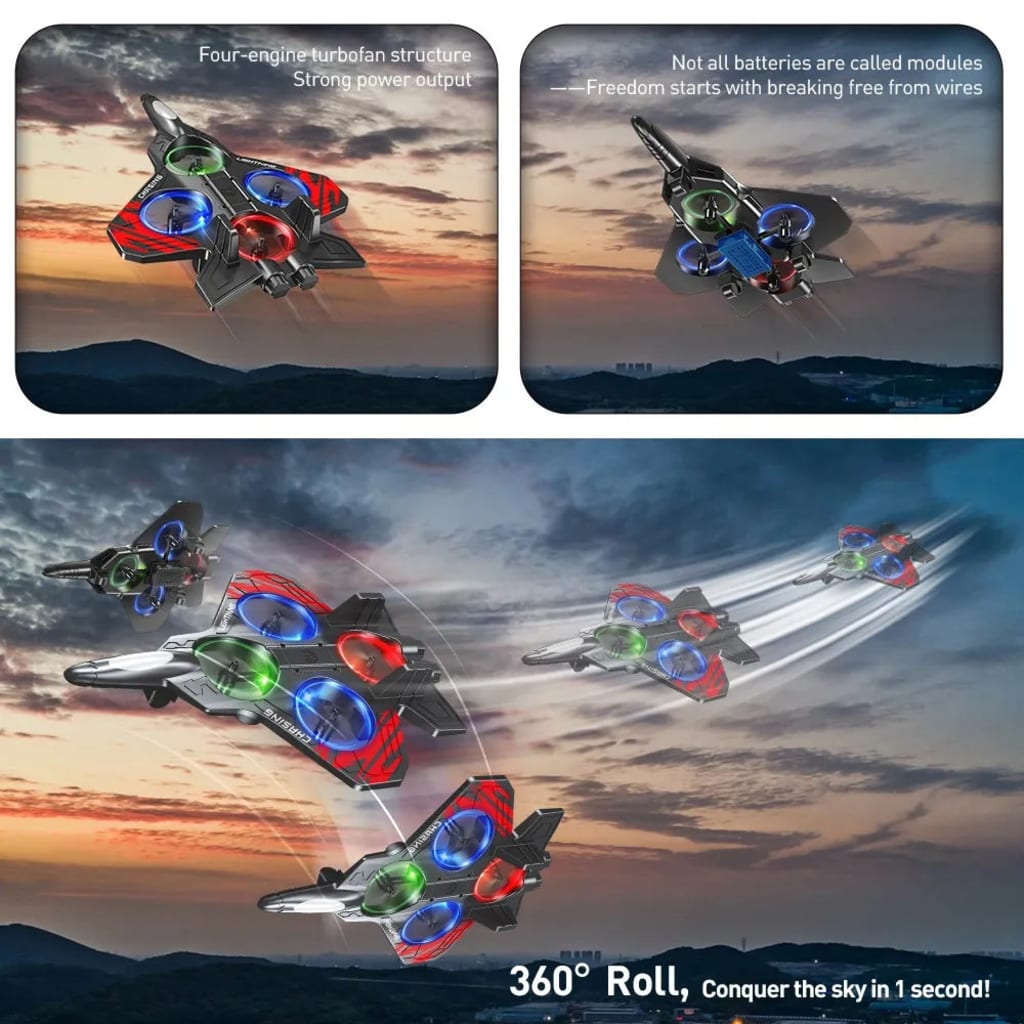 LED Foam Drone for Kids | Remote Control Flying Toy Plane
