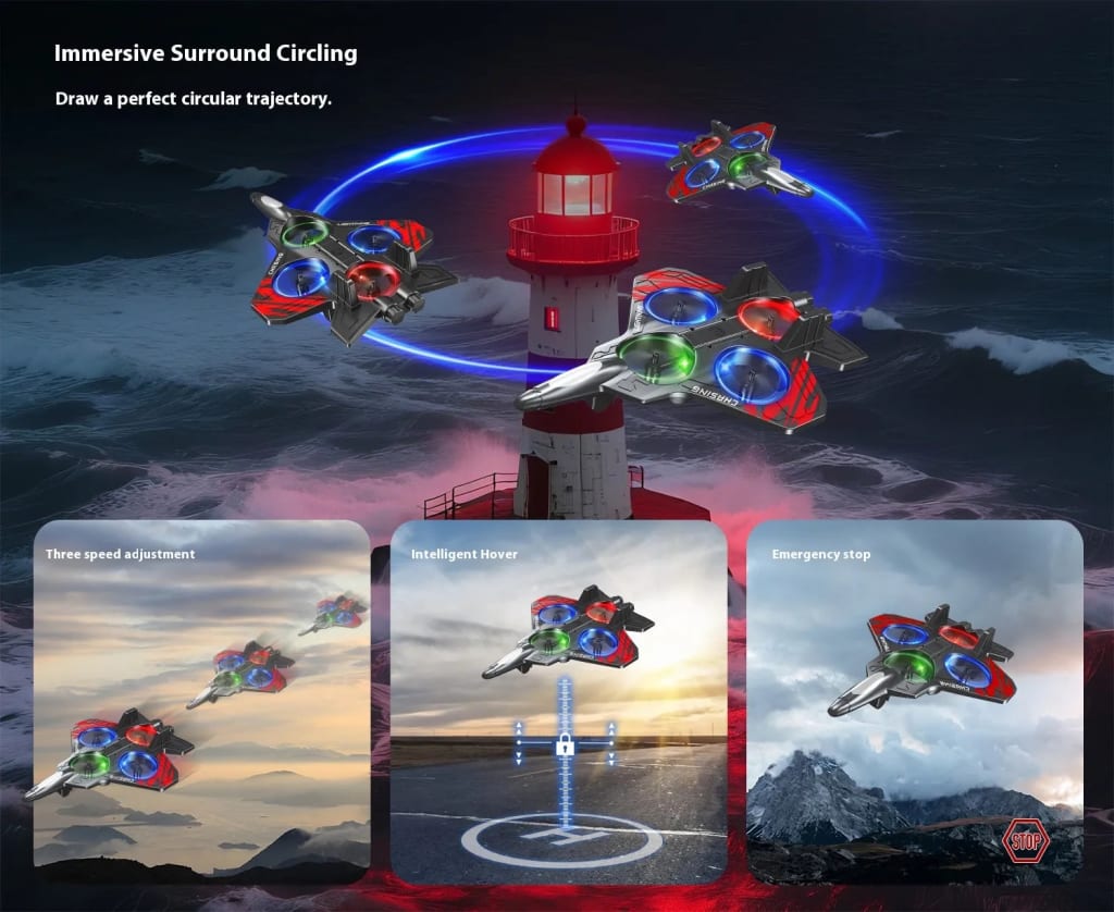 LED Foam Drone for Kids | Remote Control Flying Toy Plane